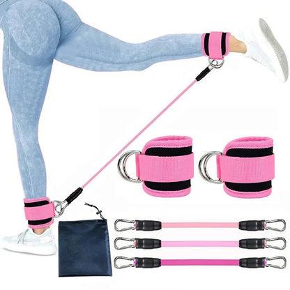 Fitness Exercise Resistance Band Set Ankle Straps - Fitness Girl Shop