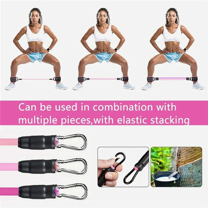 Fitness Exercise Resistance Band Set Ankle Straps - Fitness Girl Shop