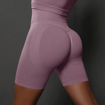 Seamless High Waisted Push Up Workout Shorts - Fitness Girl Shop