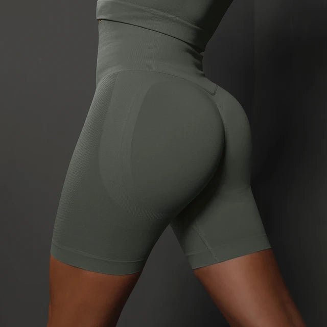 Seamless High Waisted Push Up Workout Shorts - Fitness Girl Shop