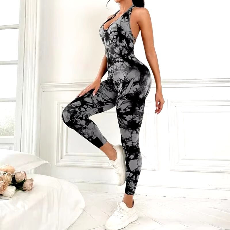 Sexy Backless Casual Slim Activewear Jumpsuit - Fitness Girl Shop