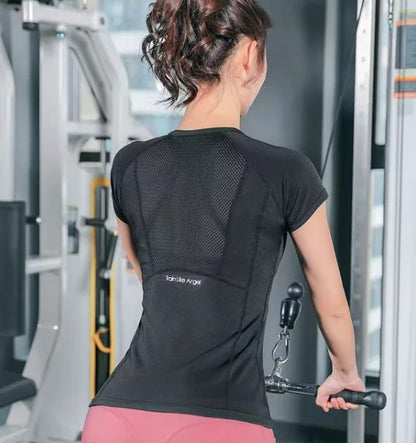 "Train like Angel" Breathable Work Out Top - Fitness Girl Shop