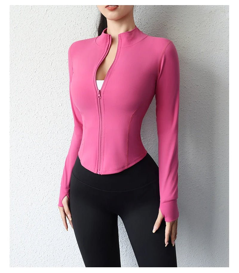 Womens Body Scultping Sleek Sports Jacket - Fitness Girl Shop