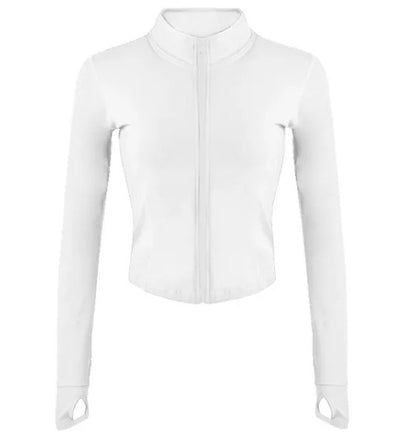 Women's Slim Fit Long Sleeved Running Jacket - Fitness Girl Shop