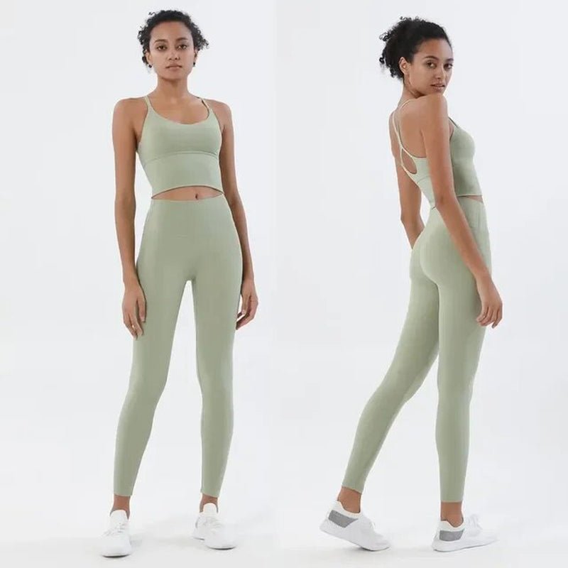 Sports Bra and Leggings Two Piece Set 