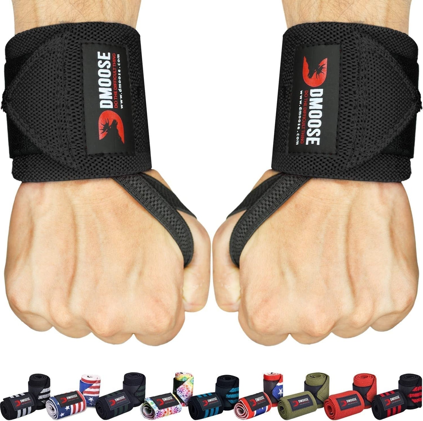 Strength training wraps.  Crossfit wrist bands  Workout wrist protection  Thumb loop wrap bands  Weightlifting wrist support  Grip enhancing wrist wraps  Injury prevention bands  Thumb loop wrist wraps  Wrist support wraps